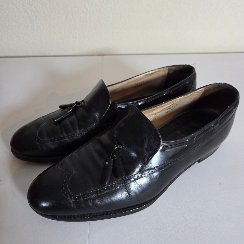 Aristocrat Mens Black Leather Tassel Wingtip Loafer Dress‎ Shoes Size211